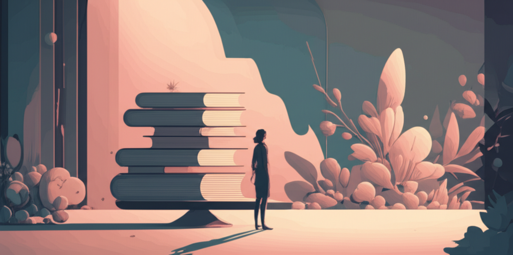 A person climbing a winding path towards a peak, representing the journey of personal growth and the development of self-discipline and persistence